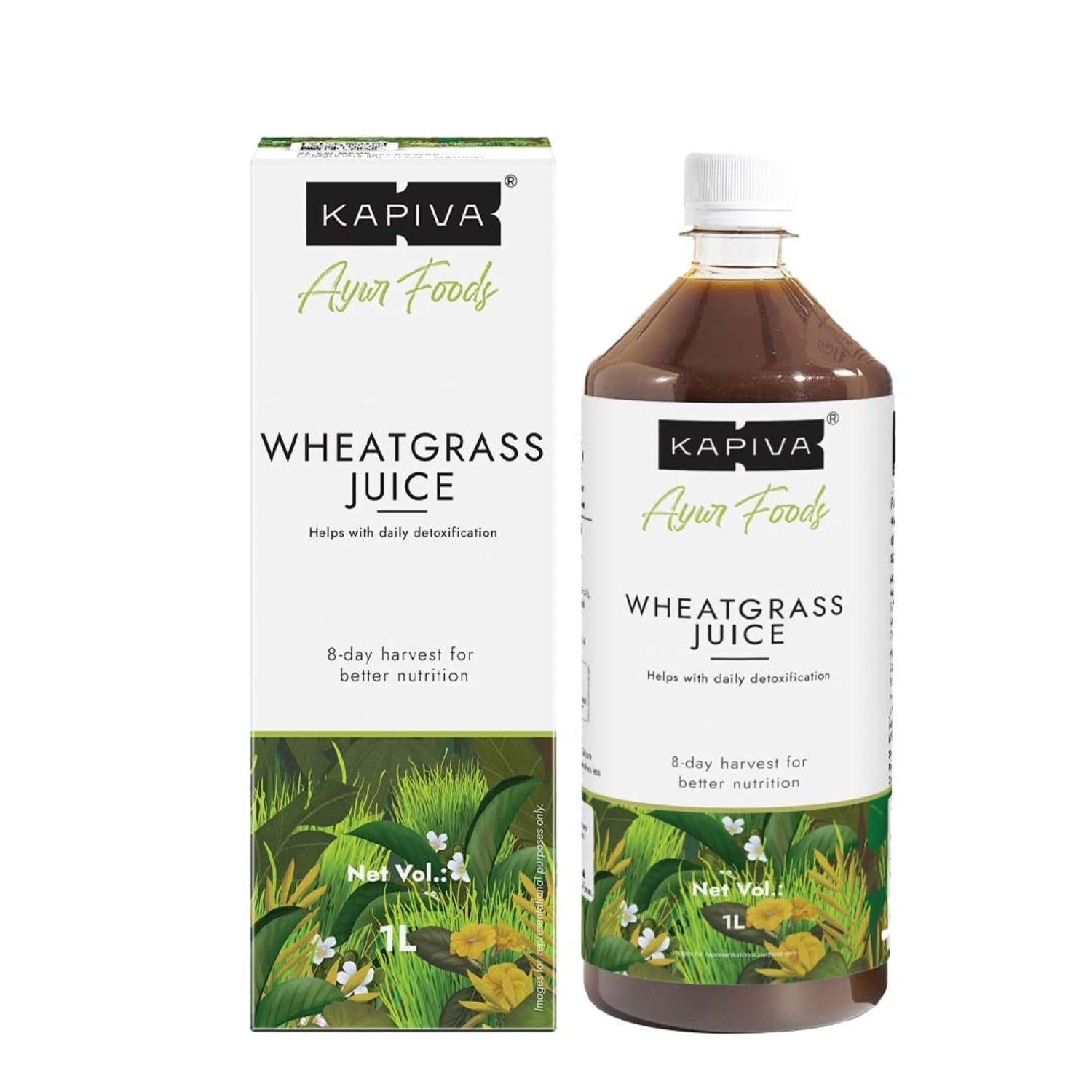 Kapiva Wheatgrass Juice 1L - Help's to Detoxify the Liver, Cleanse the Digestive System, Boost Metabolism & Purify Blood thumbnail