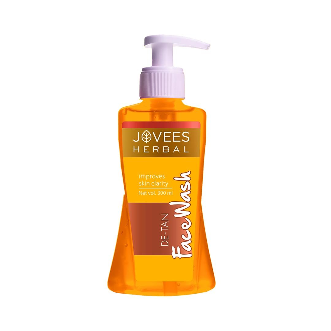 Jovees Herbal Detan Facewash For Glowing and Clear Skin With Liquorice & bearberry Ext. | Gentle Cleanser For Brighten, Even Tone and Hydrates Skin | Suitable for All- 300ml thumbnail