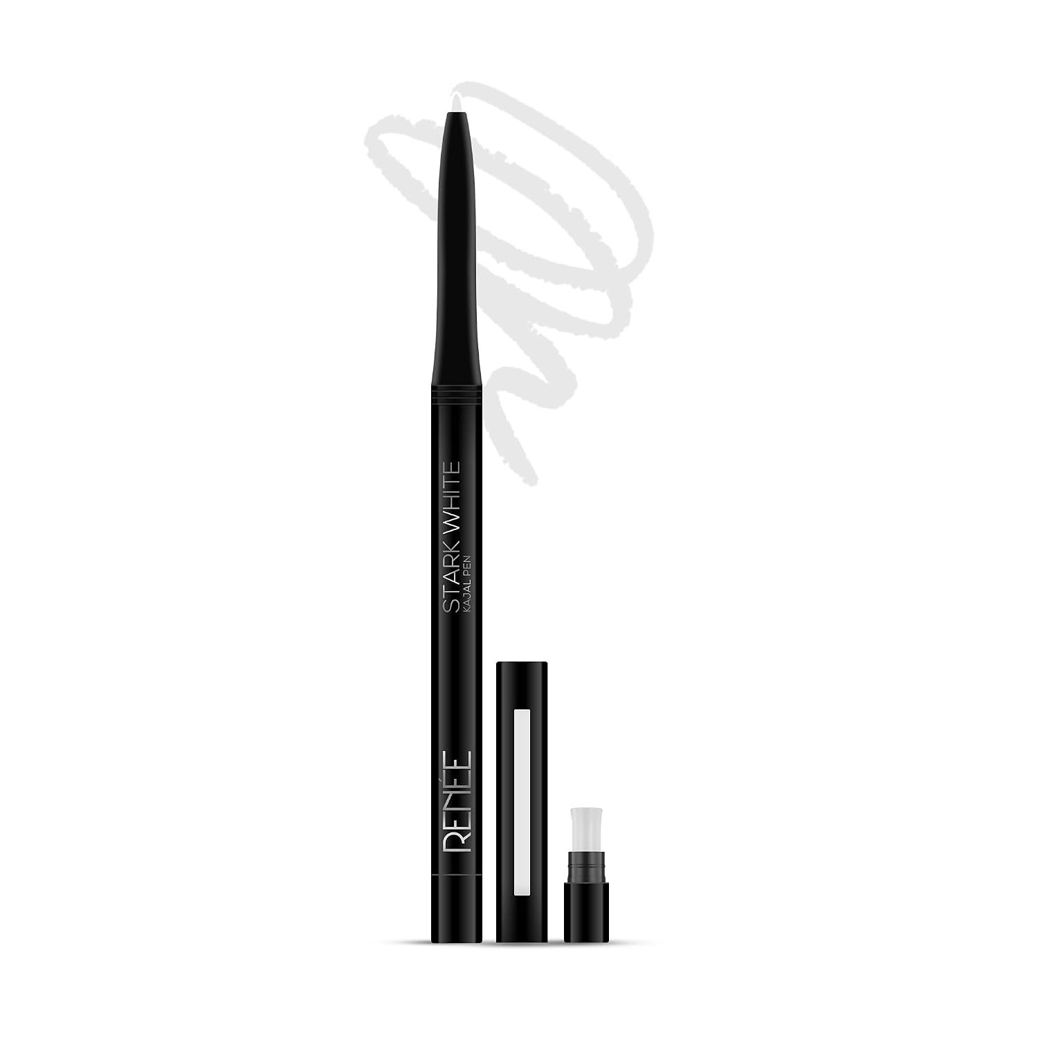 RENEE Kajal Pen with Sharpener - Stark White | 24 Hrs Stay | Long Lasting Kohl Pencil | Matte Finish | Rich Color Payoff | Smudge & Waterproof | One Swipe Application Formula | 0.35gm thumbnail