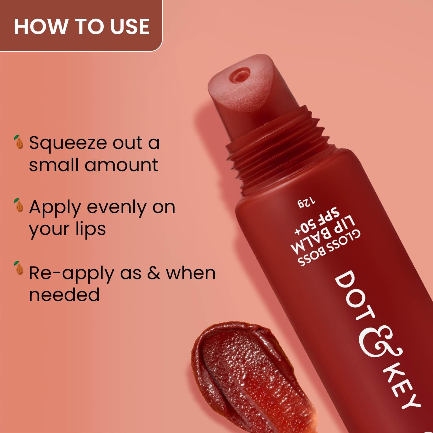 Dot & Key Cocoa Lip Balm with Shea Butter (12gm) for Naturally Glowing and Hydrated Lips | With SPF 30 for Sun Protection + Vitamin C + E thumbnail