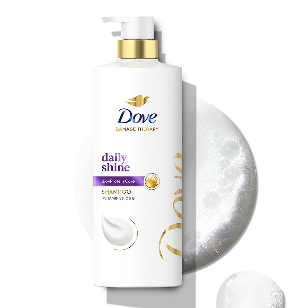 Dove Daily Shine Shampoo 650 ml|| For Damaged or Frizzy Hair|| Makes Hair Soft|| Shiny And Smooth - Mild Daily Shampoo for Men & Women thumbnail
