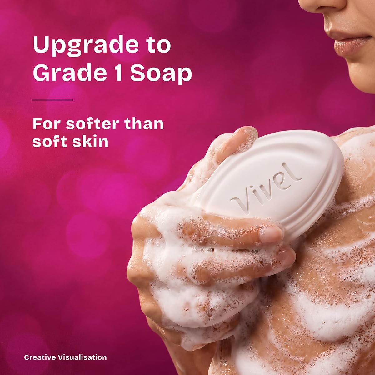Vivel Aloe Vera Soap | BIS Grade 1 Bathing Soap with 76% TFM | Moisturizing Soap for Soft, Smooth & Refreshed Skin | Pack of 4 × 150g (600g Total) thumbnail