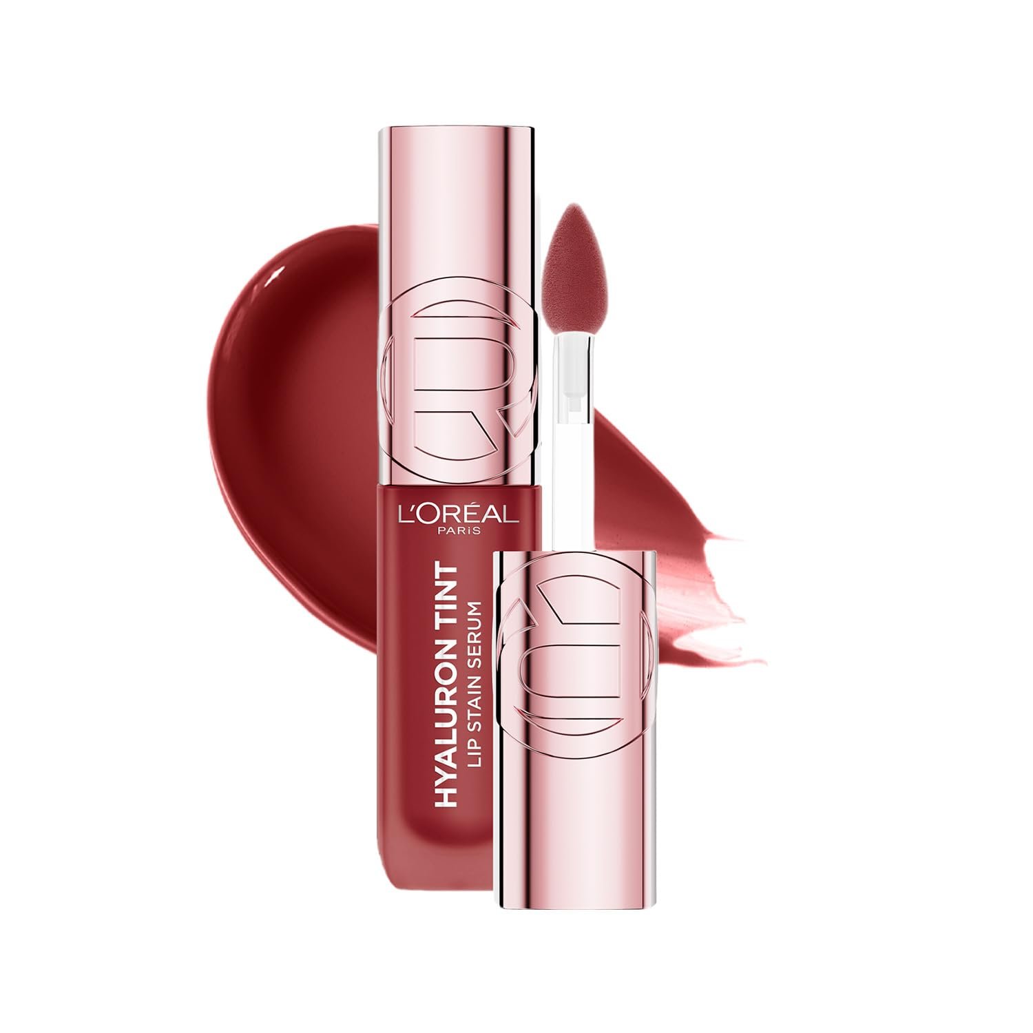 L'Oreal Paris Hyaluron Tint Lip Stain Serum, 521 Le Pink Paris +80% Hydration, Infused with Hyaluronic Acid, High-Shine Tint, Plumper & Fuller Lips, Non-Sticky thumbnail
