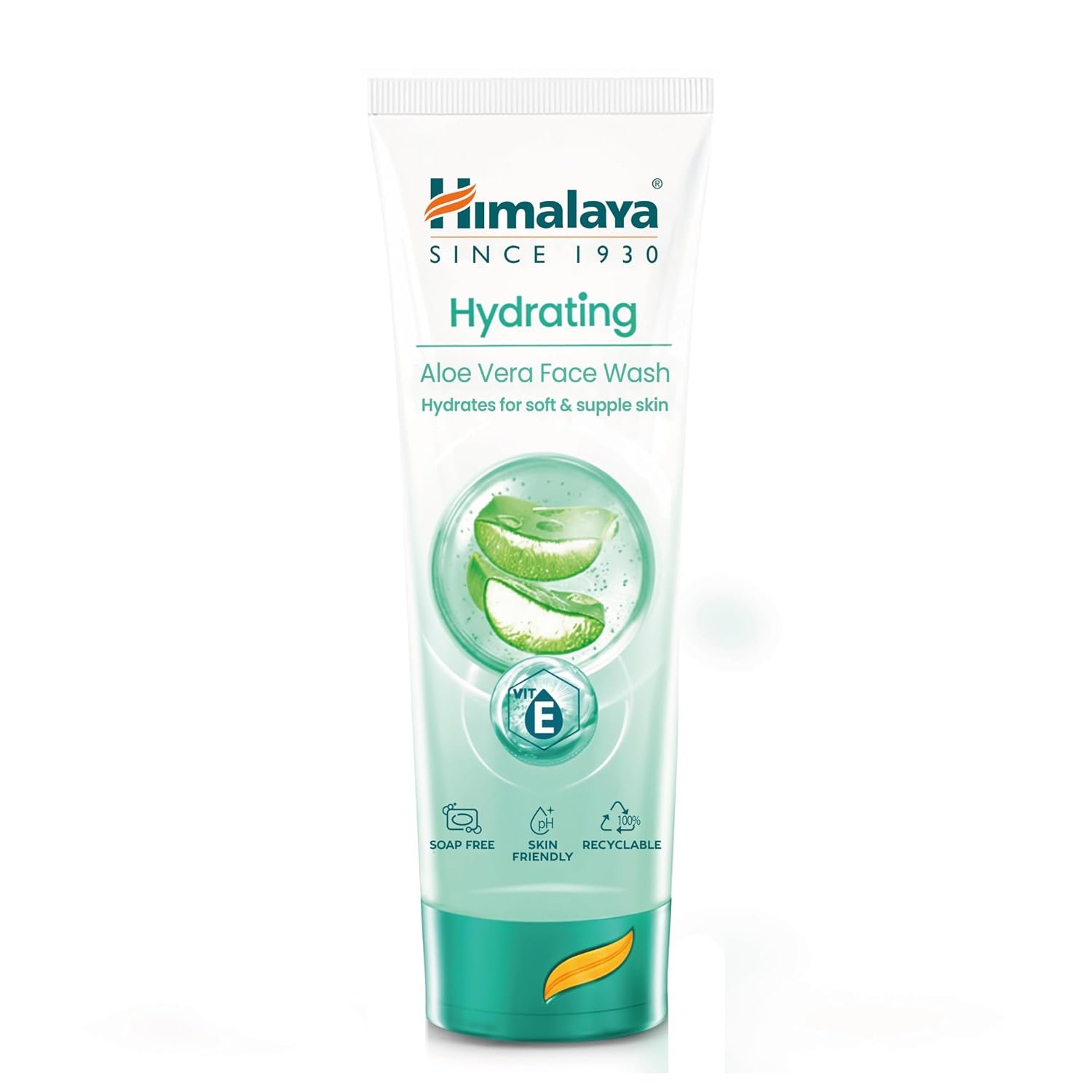 Himalaya Hydrating Aloe Vera Face Wash 100 ml | Aloe Vera & Vitamin E | Creamy Gentle Cleanser for Bouncy & Dewy Skin | Clinically Tested | Paraben Free| For Dry Skin