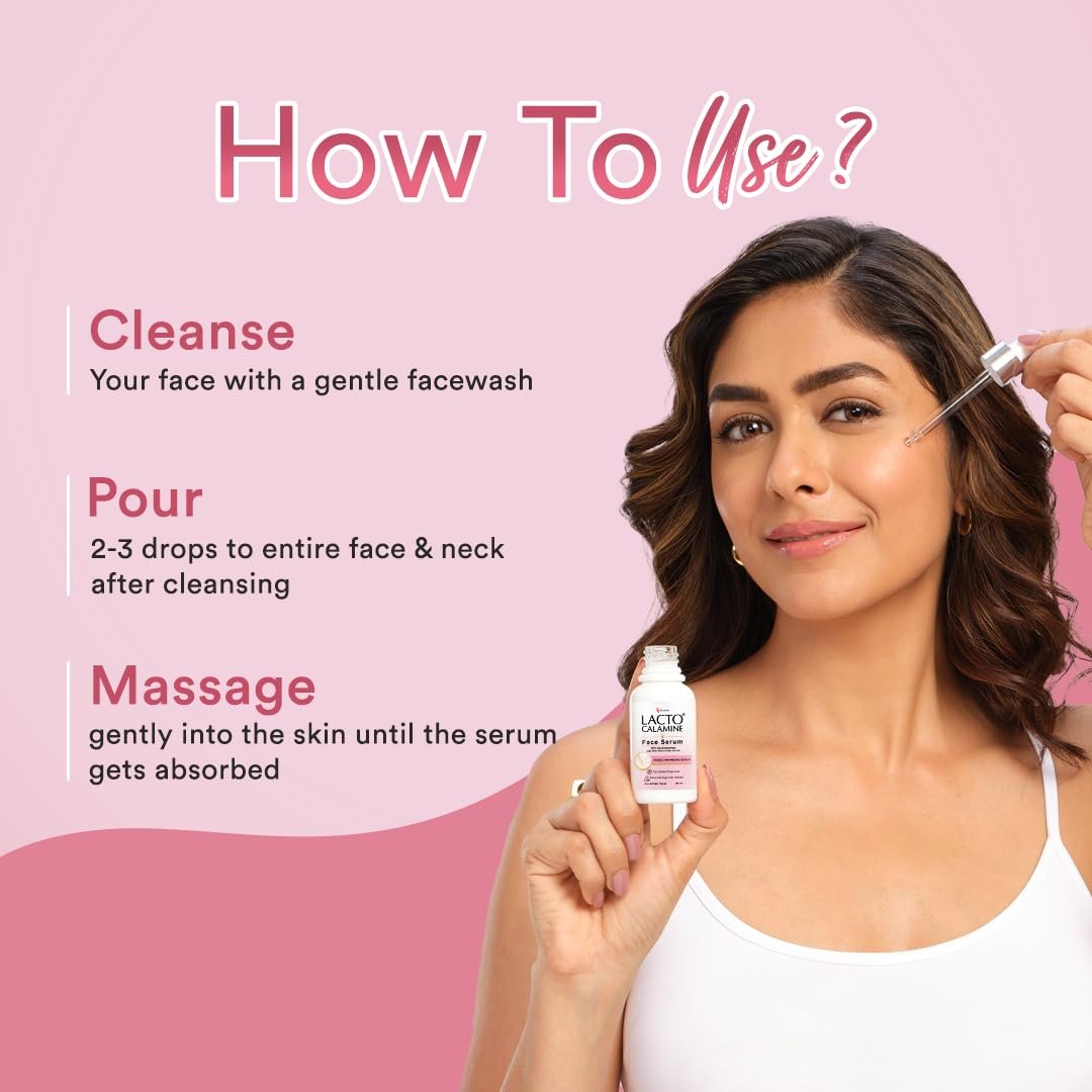 Lacto Calamine 10% Niacinamide Face Serum | 30ml | Pore Minimizing, Acne Marks, Blemishes & Oil Balancing | Face Serum for Women & Men | thumbnail
