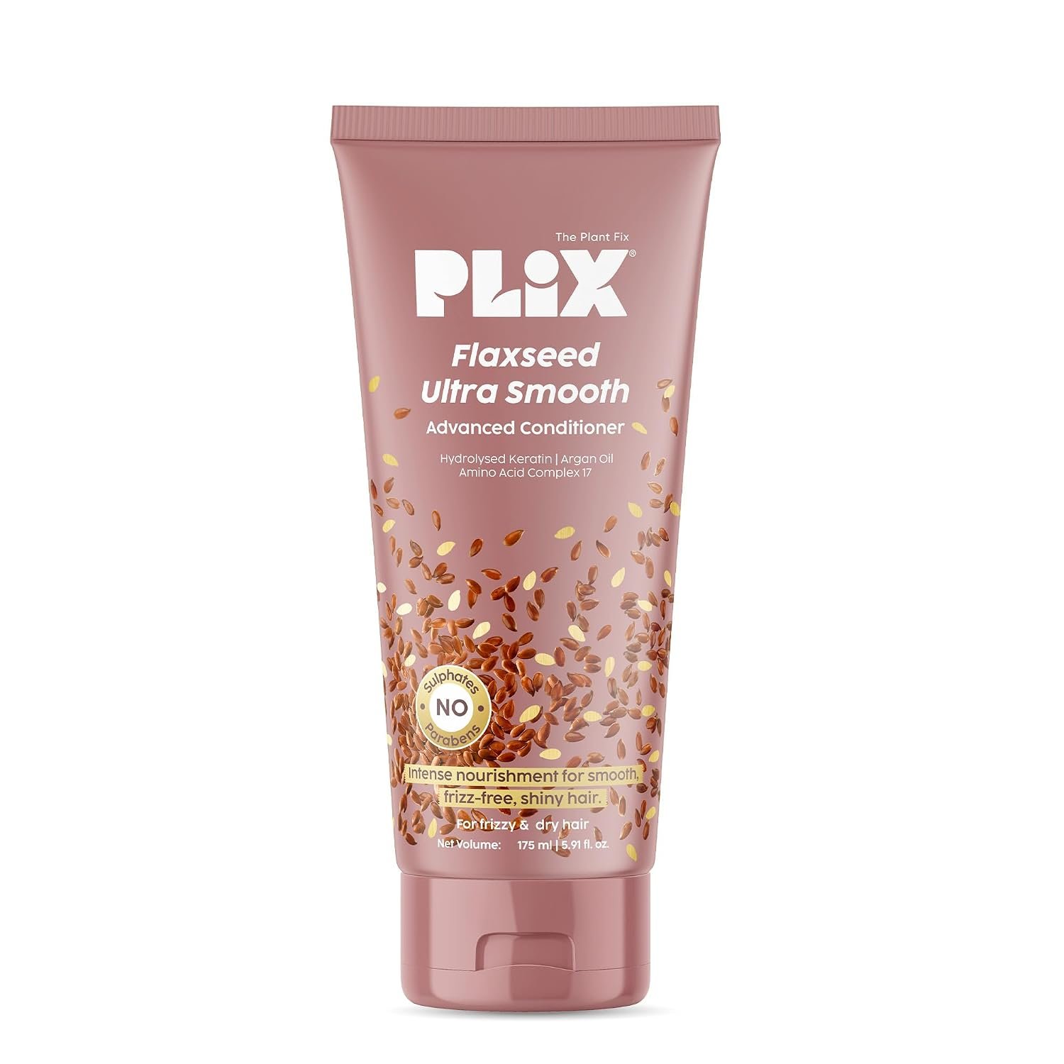 PLIX - THE PLANT FIX Flaxseed Ultrasmooth Advanced Conditioner | Plant Keratin PF & Flaxseed Oil | Smooth & Manageable Hair | Controls Frizz | Paraben & Sulphate Free | For Men & Women | 175