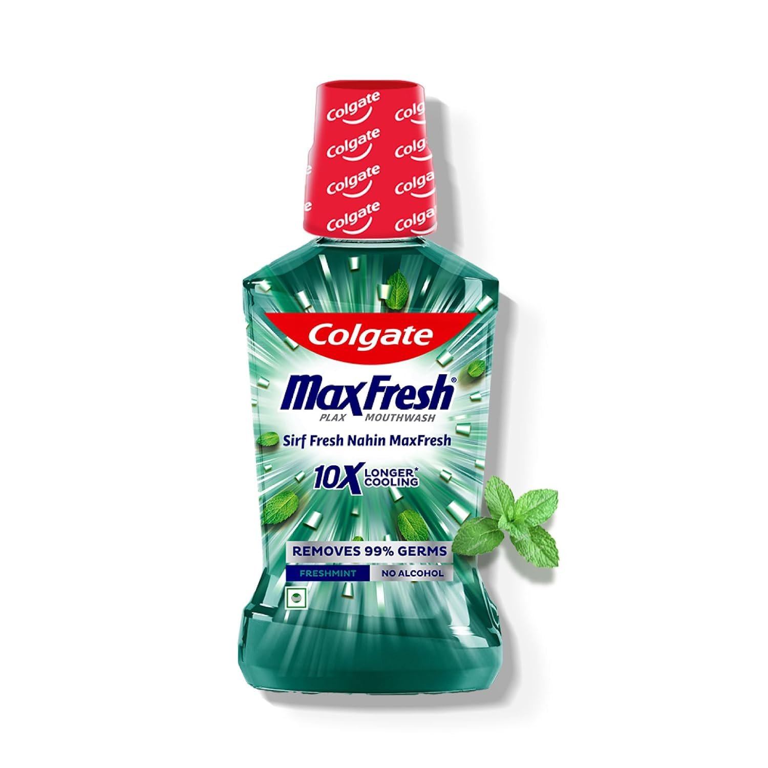 Colgate Plax Fresh Mint Mouthwash, 0% Alcohol, Antibacterial Mouth Wash for Bad Breath, Cavity Protection & Germ Defense for Adults, 500ml thumbnail