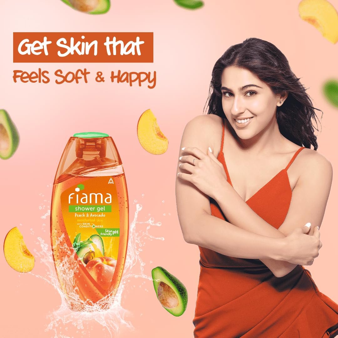 Fiama Body Wash Shower Gel Peach & Avocado, 250ml, Body Wash for Women and Men with Skin Conditioners for Soft & Moisturised Skin, Suitable for All Skin Types thumbnail