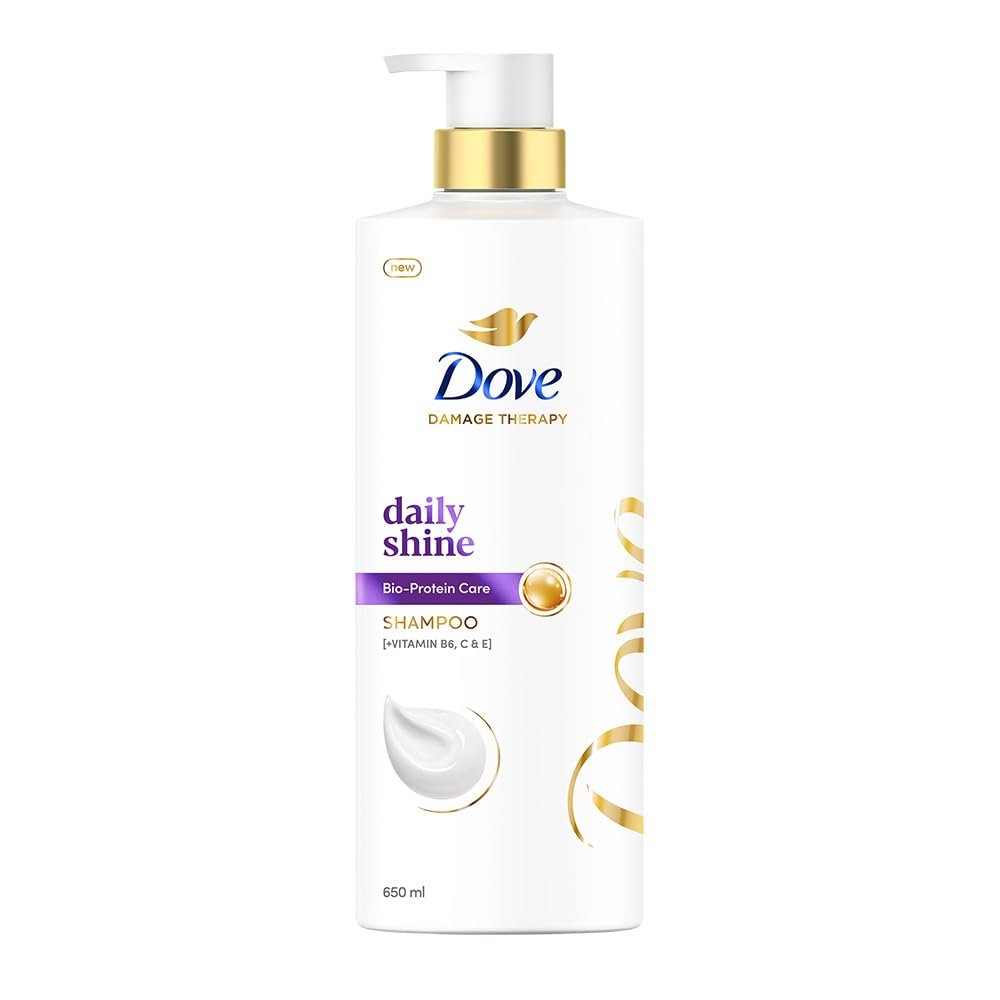 Dove Daily Shine Shampoo 650 ml|| For Damaged or Frizzy Hair|| Makes Hair Soft|| Shiny And Smooth - Mild Daily Shampoo for Men & Women thumbnail