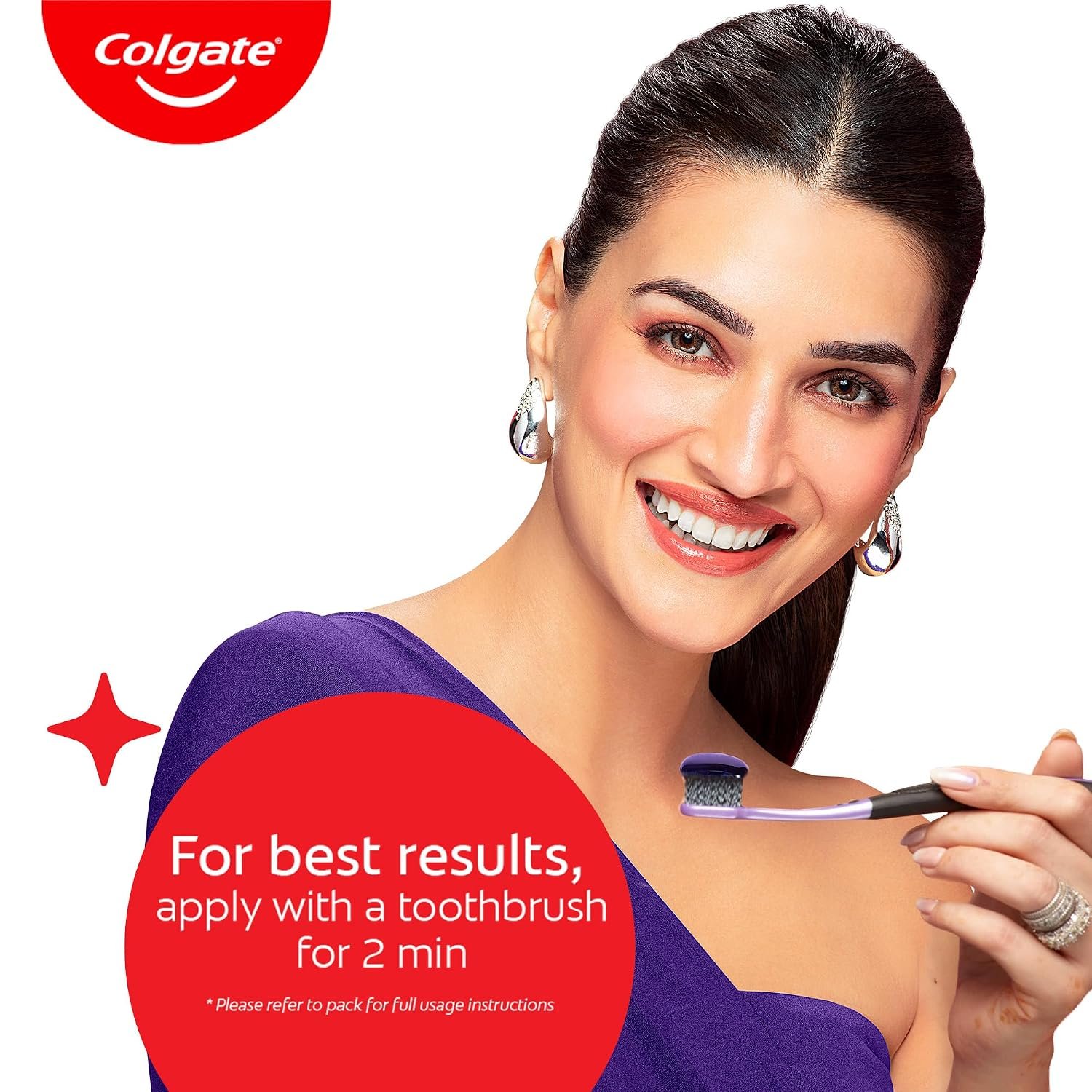 Colgate Visible White Purple Teeth Whitening Serum, 40ml – Mint & Yuzu Flavour, Instant Brightening Purple Serum for Whiter Smiles thumbnail