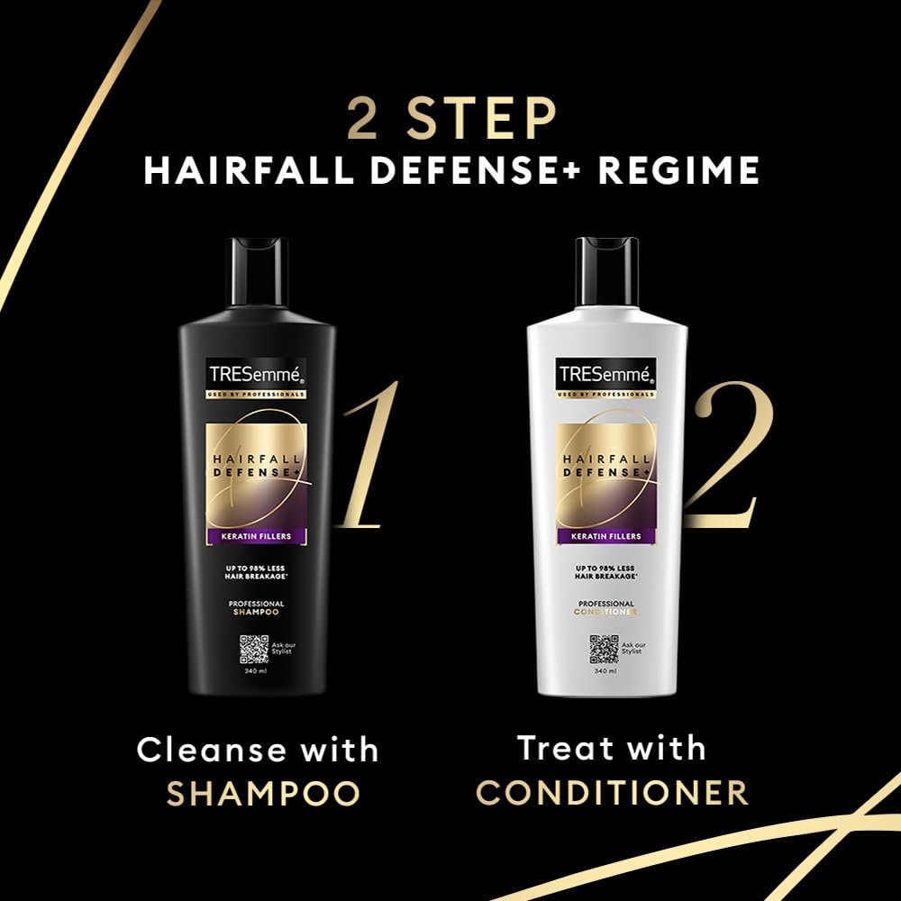 Tresemme Hair Fall Defence Shampoo|| For Strong Hair|| With Keratin Protein|| Prevent Hair Fall due to Breakage|| 340 ml thumbnail