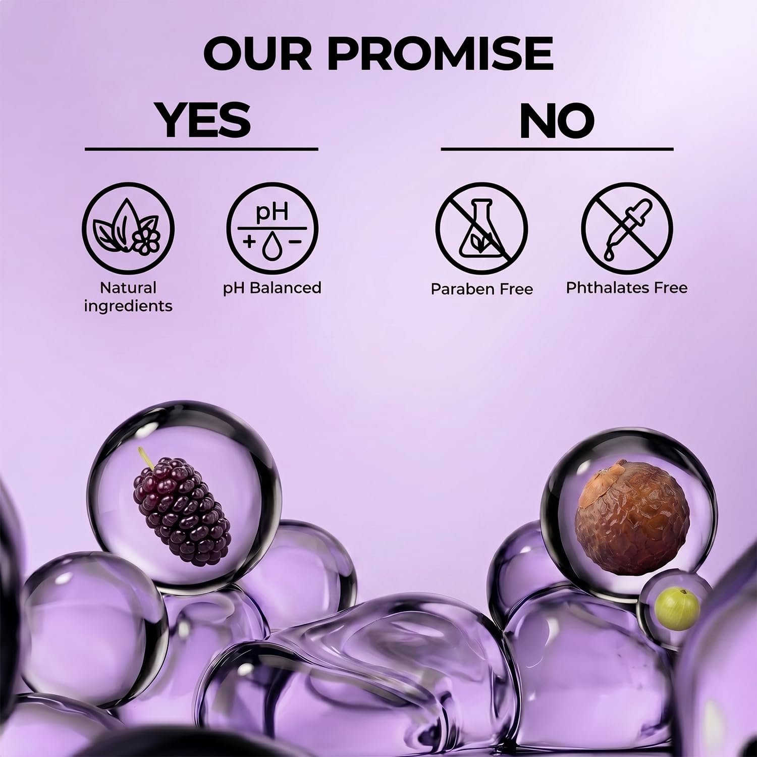 Nyle Naturals Volume Enhance Shampoo with Blackberry & Amla | Volumizing Hair Cleanser for Fuller-Looking, Soft & Manageable Hair | 800ml thumbnail