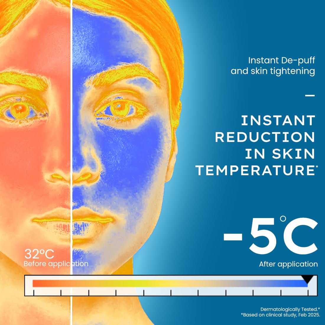 Hyphen Ice Dunk Instant Cooling Face Mask with 31% Skin Cooling Actives | 3% Caffeine - Instant Depuff, Tightening & Pore Reduction | Winter Face Care Routine | - 50 gm thumbnail