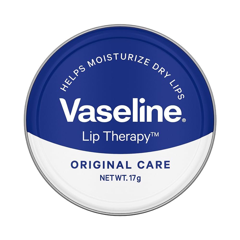 Vaseline Lip Tins Original Care, 17g | Infused with Vitamin E to Hydrate & Moisturize Dry Lips Transparent