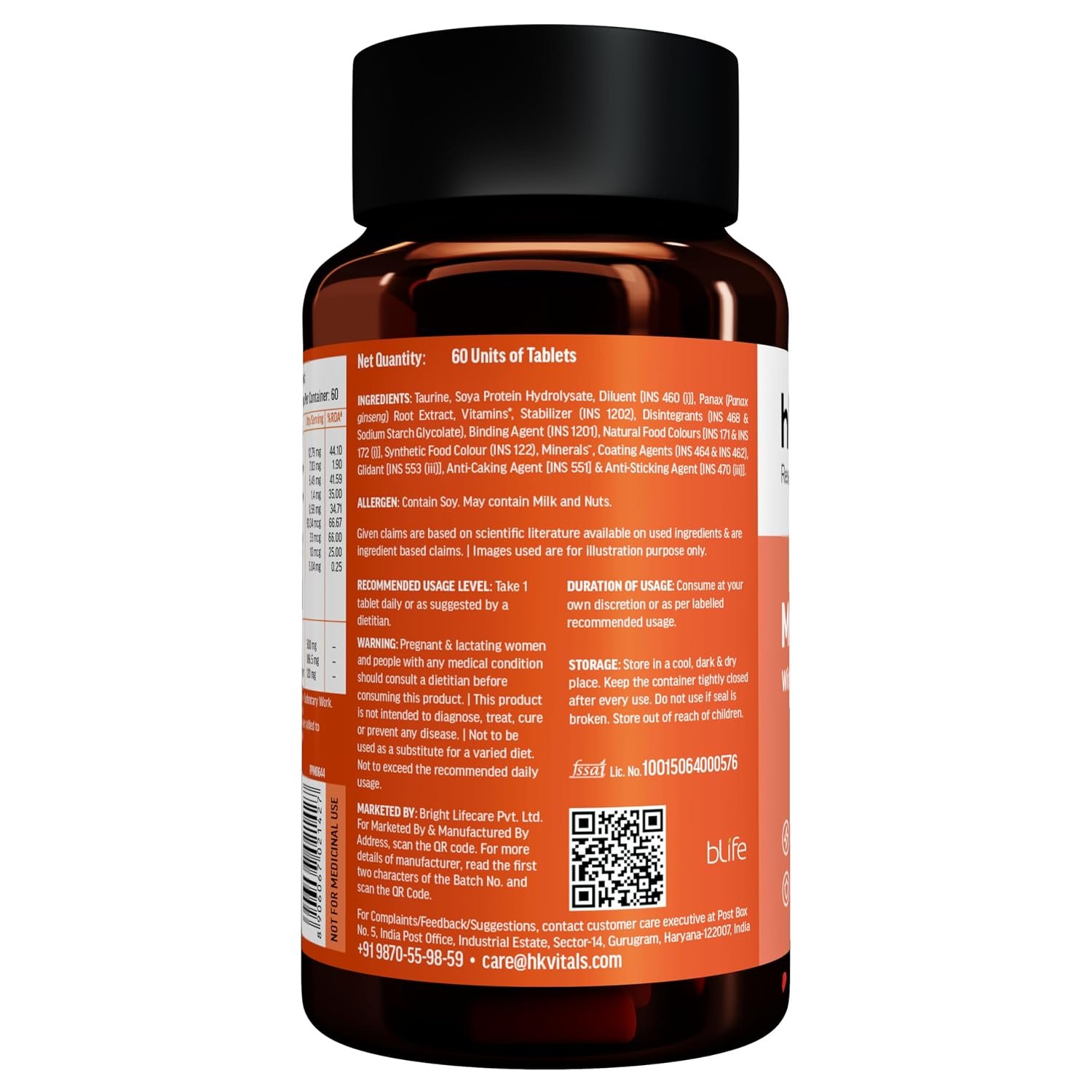 hk vitals Multivitamin, 60 Tablets With Zinc, Vitamins C & D3, Multiminerals & Ginseng Extract thumbnail