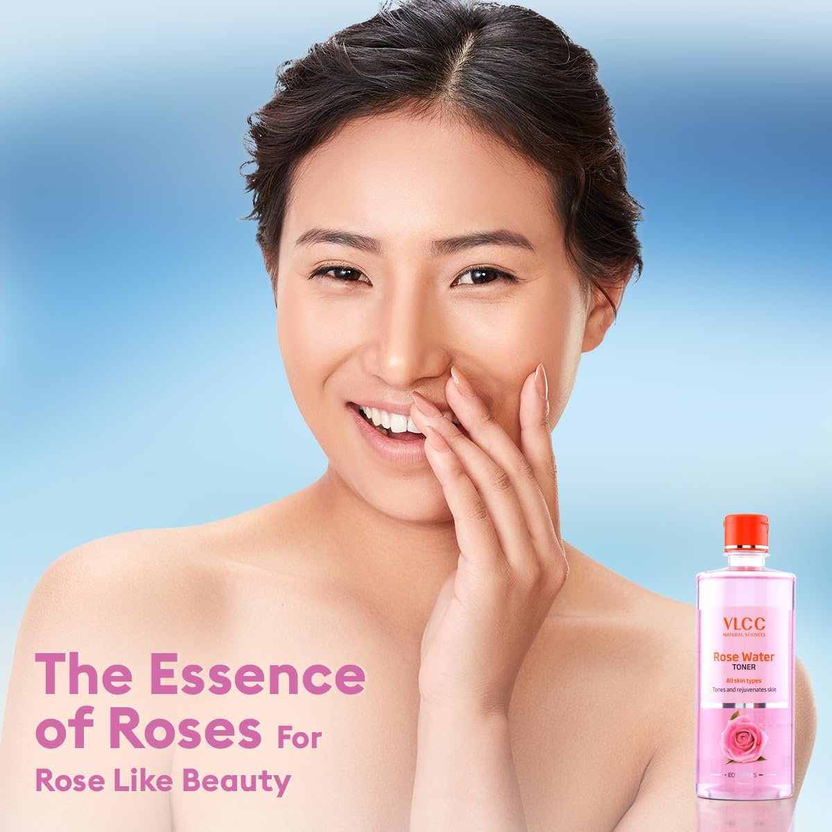 VLCC Rose Water Toner - 500ml | Refreshing Toner for Ph Balance | Natural Toner for Skin Tightening, Hydration, and Even Complexion | Excess Oil and Dirt Removal | With Rose Water, Aloe vera thumbnail