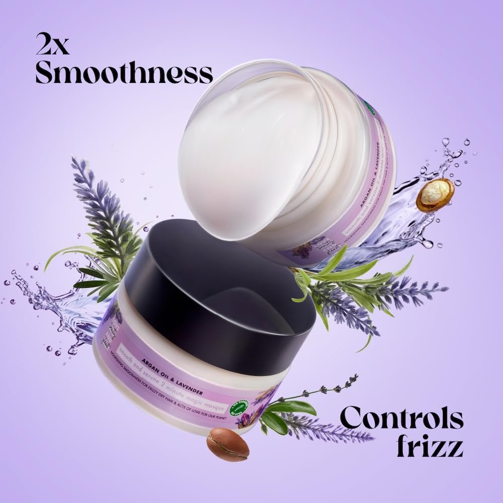 Love Beauty & Planet Argan Oil & Lavender Magic Hair Mask | Sulfate-Free & Paraben-Free Formula for Smooth, Frizz-Free & Manageable Hair | 200ml thumbnail