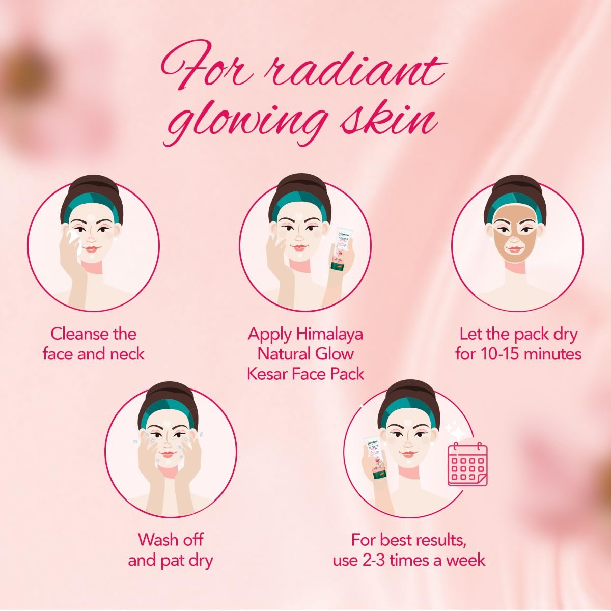 Himalaya Natural Glow Kesar Face Pack – Radiance & Brightening Face Pack for Fresh, Glowing-Looking Skin, 100g thumbnail