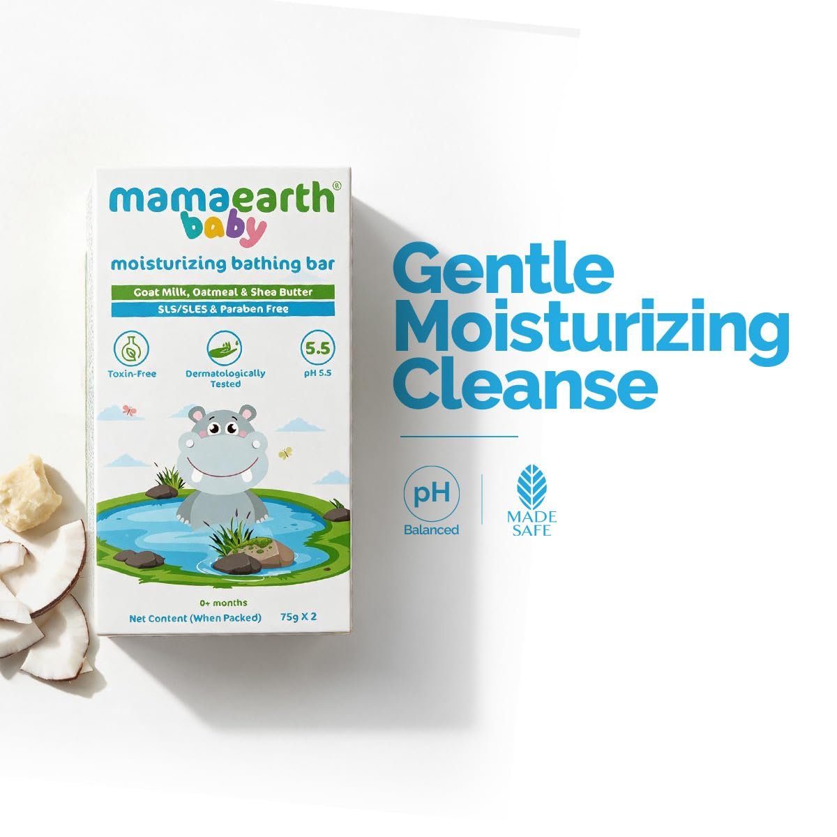Mamaearth Moisturizing Bathing Bar For Babies - 75 g thumbnail