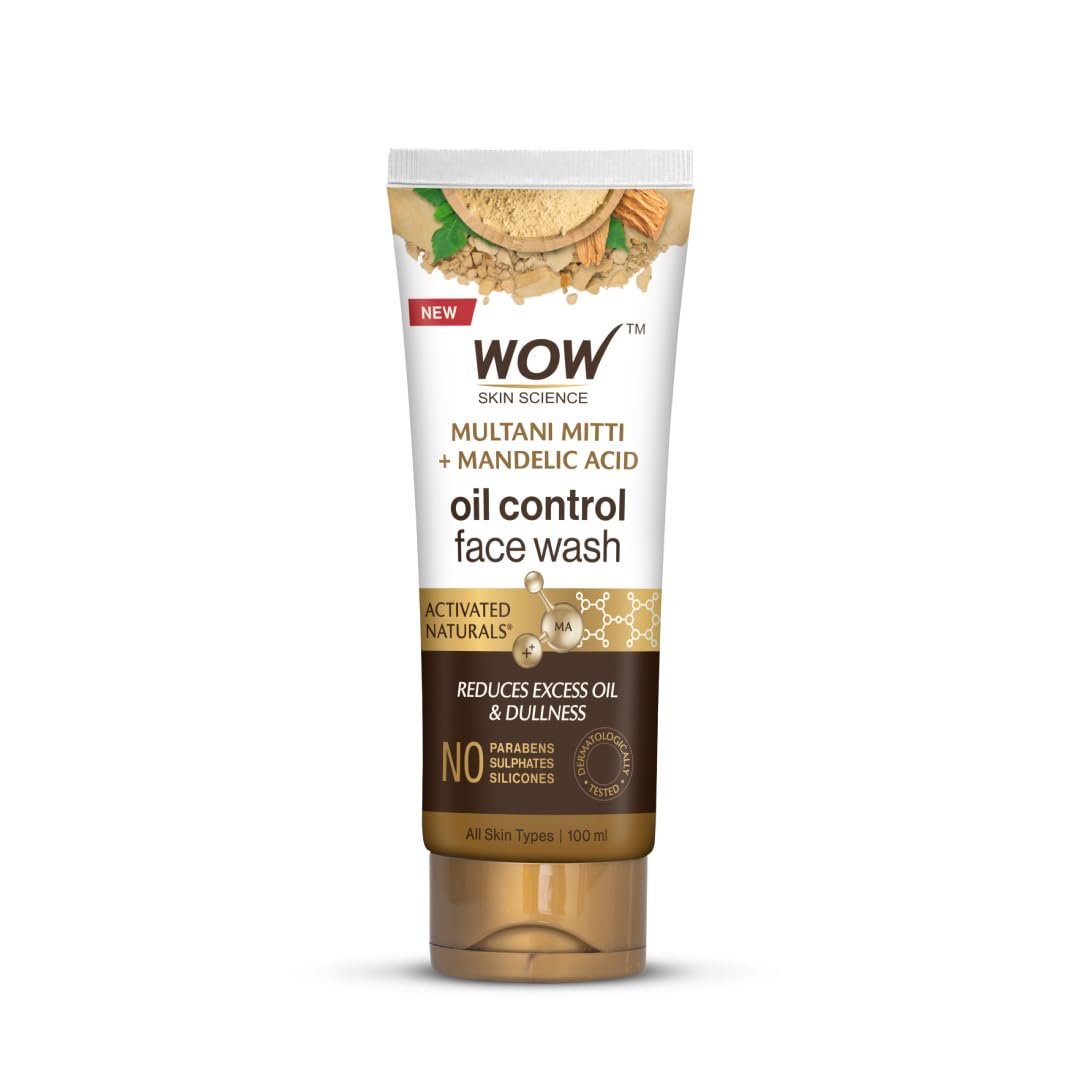 WOW Skin Science Purifying Multani Mitti Face Wash for All Skin Types | Controls Excess Oil | Brightens & Purifies Skin | Face Wash for Women & Men | Paraben Free | 100 ml thumbnail