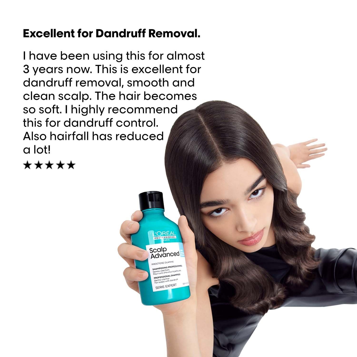 L’Oréal Professionnel Scalp Advanced Anti-Dandruff Dermo-Clarifier Shampoo 300ml | Removes Dandruff & Gently Clarifies the Scalp with Piroctone Olamine | For Men & Women. thumbnail