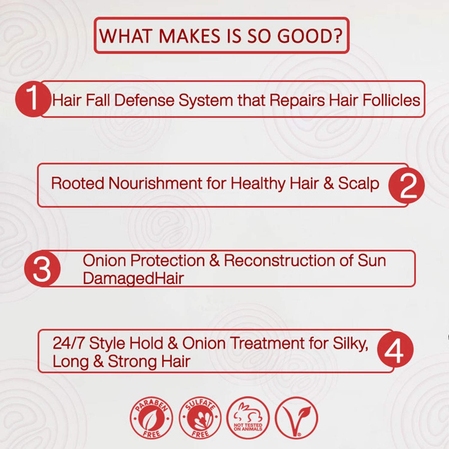 NutriGlow NATURAL'S Onion Hair Shampoo 300ml thumbnail