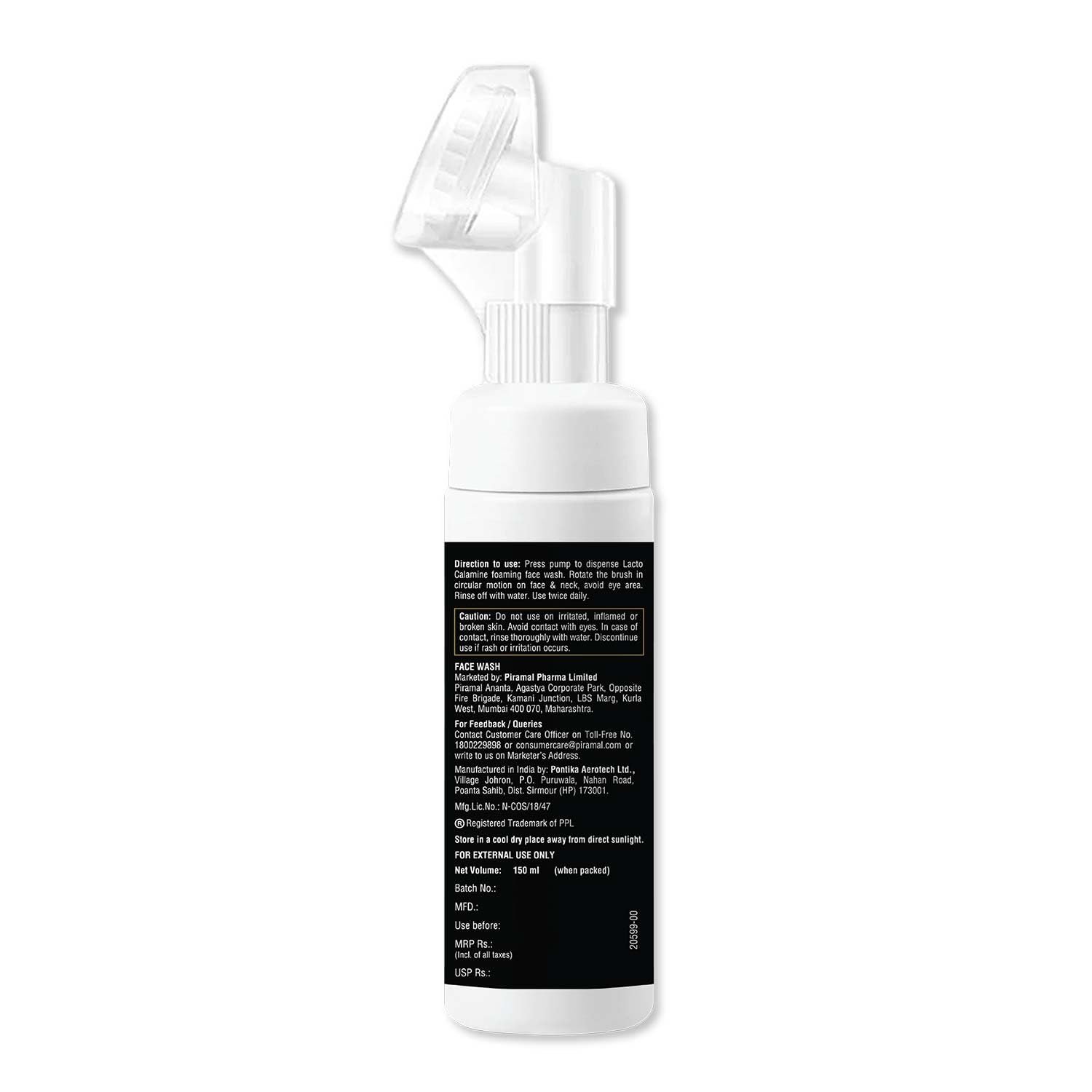 Lacto Calamine Charcoal Foaming Face wash| Deep skin Detox| Cleanse skin impurities| With Built-in foaming Brush|  150 ml thumbnail