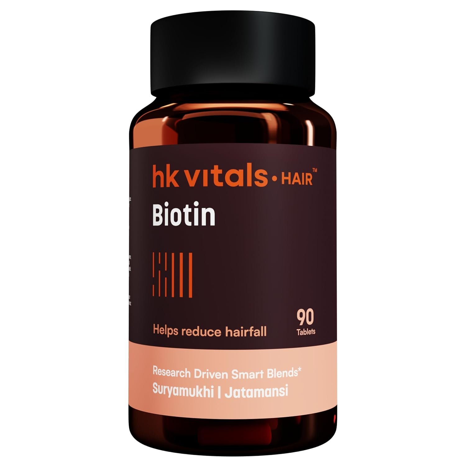 hk vitals Biotin, 90 Tablets Supplement for Hair Growth, Strong Hair and Glowing Skin, Fights Nail Brittleness