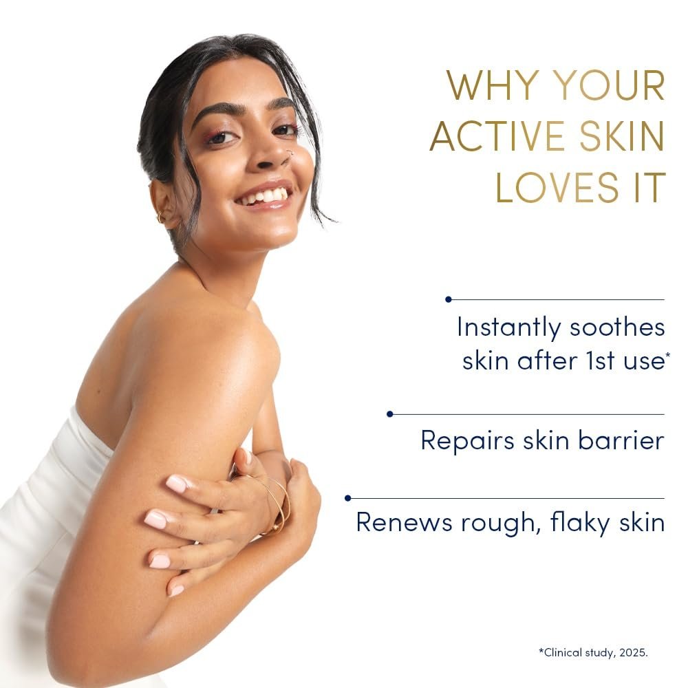 Important information Indications: For best results, massage a generous amount of this Dove moisturiser all over your body, taking extra time to apply to areas of very dry skin like lower l thumbnail