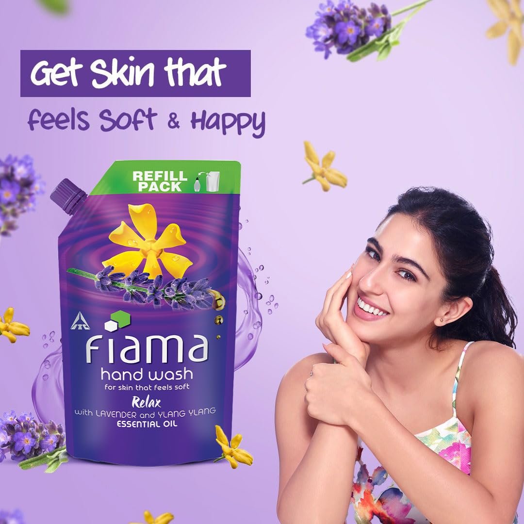 Fiama Relax Hand Wash, 750 ml Refill Pack, Value Pouch, Lavender Oil & Ylang Extracts Handwash, for Soft & Supple Hands thumbnail