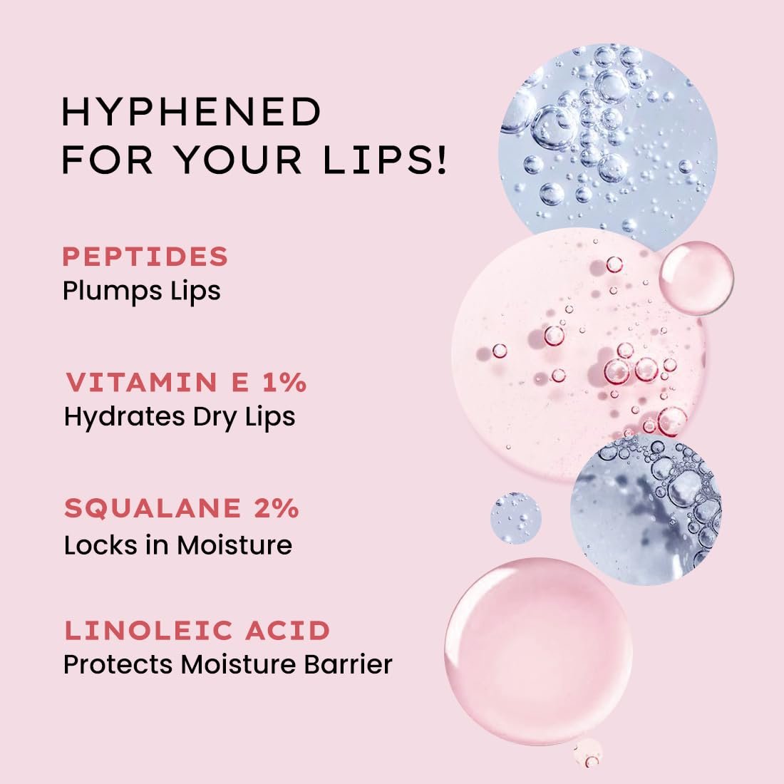 Hyphen Tinted Lip Balm - Hazel | 1% Vitamin E, 2% Squalane & Peptides | Brightening Lip Balm for Dark Lips | 24h Moisturization & Hydration for Dry & Chapped Lips - 10 g, Brown thumbnail