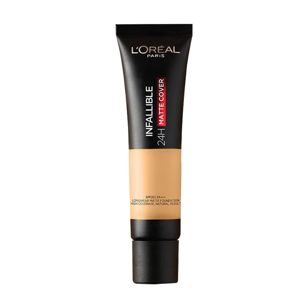 L'Oréal Paris Liquid Foundation, Waterproof, Sweatproof and Heatproof, Oil-Control, Infallible 24H Matte Cover, 105 Fair Linen, 35 ml thumbnail