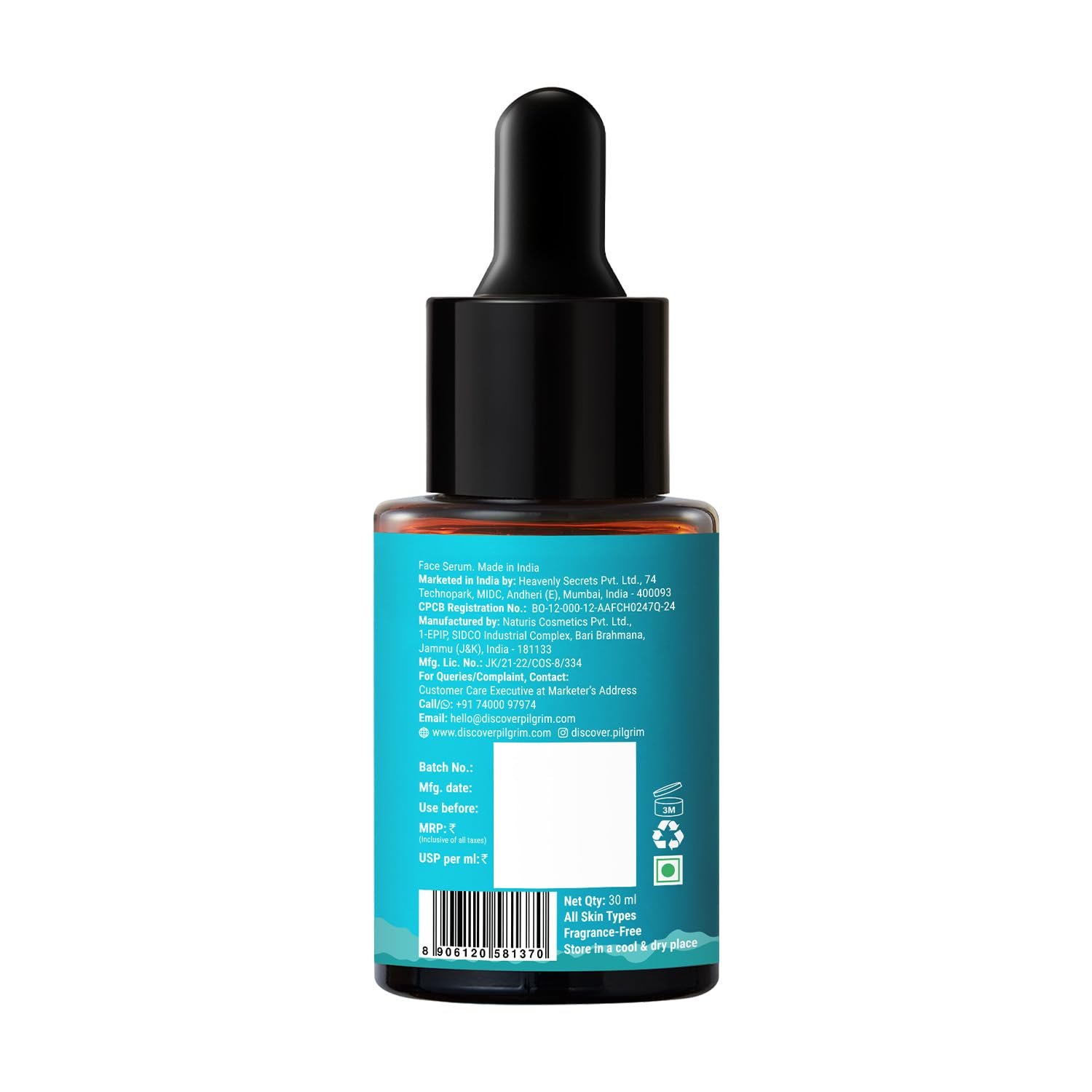 PILGRIM Korean 2% Alpha Arbutin & 3% Vitamin C Brightening Face Serum for glowing skin| Alpha arbutin face serum|All skin types | Men & Women| Korean Skin Care| Vegan & Cruelty-free | 30ml thumbnail