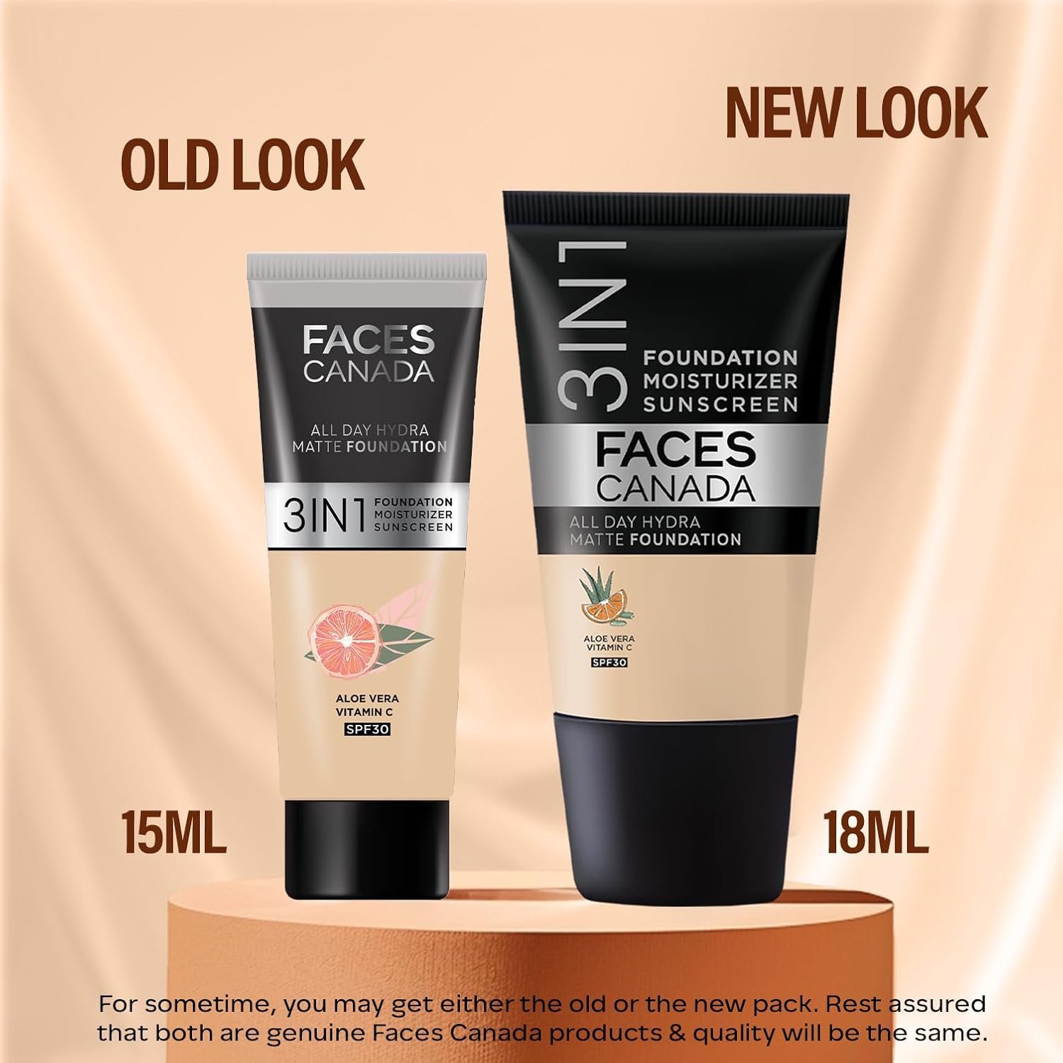 FACES CANADA All Day Hydra Matte Foundation - Mini | 3in1 Foundation + Moisturizer + SPF 30 | thumbnail