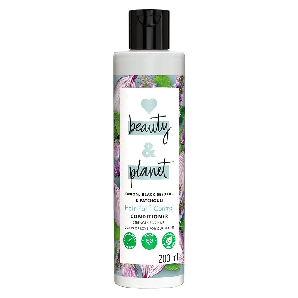 Love Beauty & Planet Onion, Black Seed & Patchouli Hairfall Control Conditioner | Natural Conditioning Formula for Soft, Smooth & Manageable Hair | Sulfate-Free & Paraben-Free | 200ml thumbnail