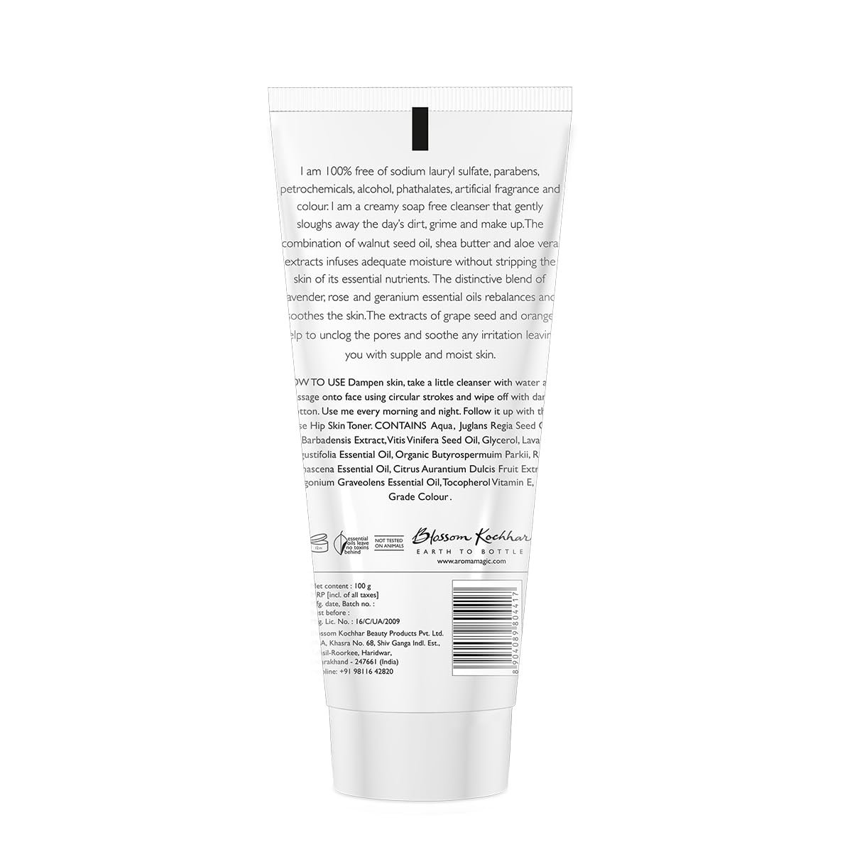 Aroma Magic Aloe Vera Cleanser | deeply cleanses & Rejuvenates skin while unclogging pores with Persian walnut seed, Damask rose essential oils, orange blossom extracts | For Dry Skin 100g thumbnail