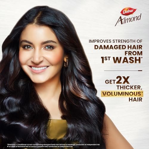 Dabur Almond Shampoo - 650 ml | For Nourished & Smooth Hair | Intense Nourishment | Helps in Hair Strenghtening | With Almond-Vita Complex & Milk Extracts thumbnail