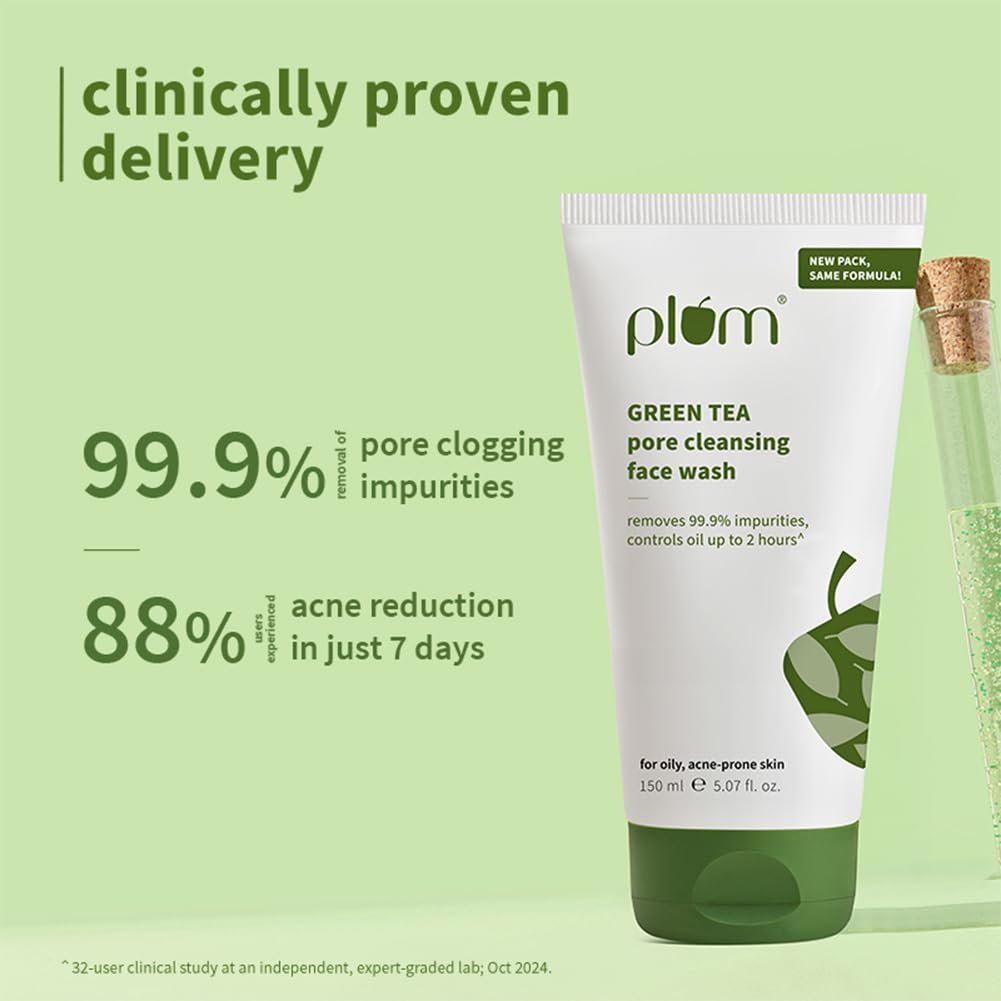 Plum Green Tea Pore Cleansing Face Wash for Oily, Acne Prone, Dry & Combination Skin | with Glycolic Acid thumbnail