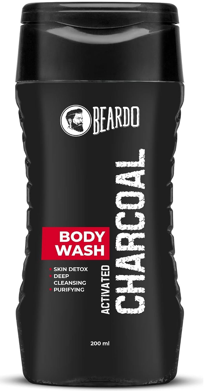 Beardo Activated Charcoal Anti-Pollution Body Wash, 200ml | Deep Pore Cleaning |For Men