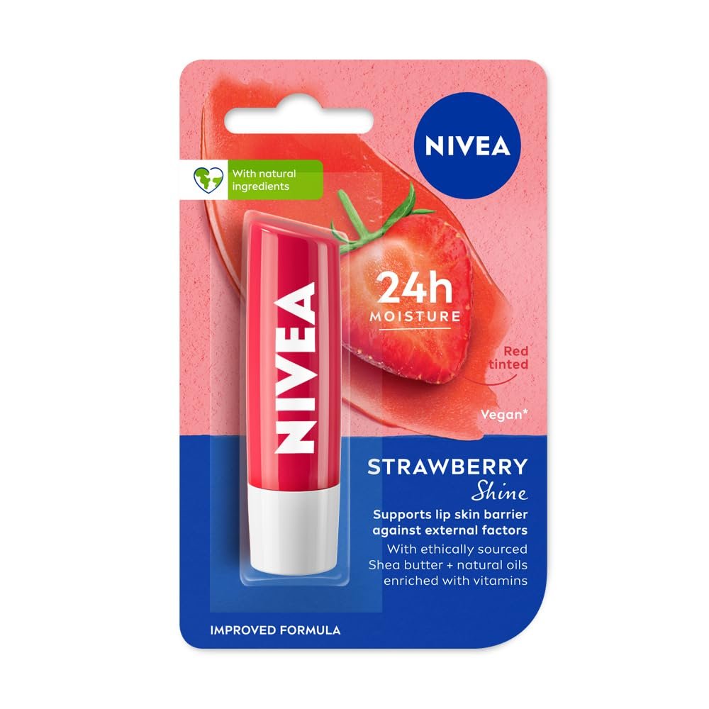 NIVEA Strawberry Shine Lip Balm 4.8gm thumbnail
