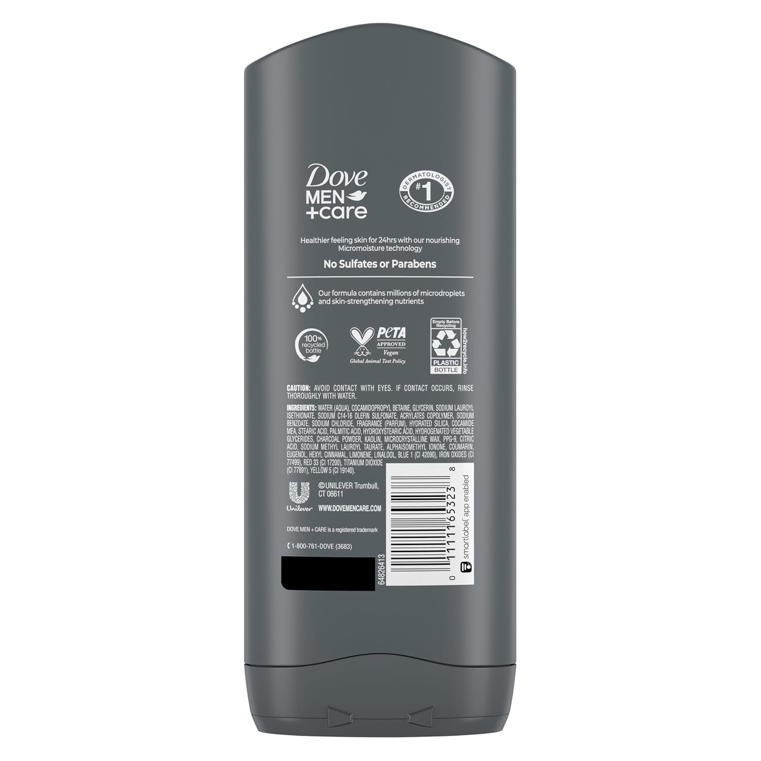 Dove Men+Care Elements Body Wash with Charcoal & Clay – 13.5 oz | Deep Cleansing for Fresh, Clean & Revitalized Skin thumbnail