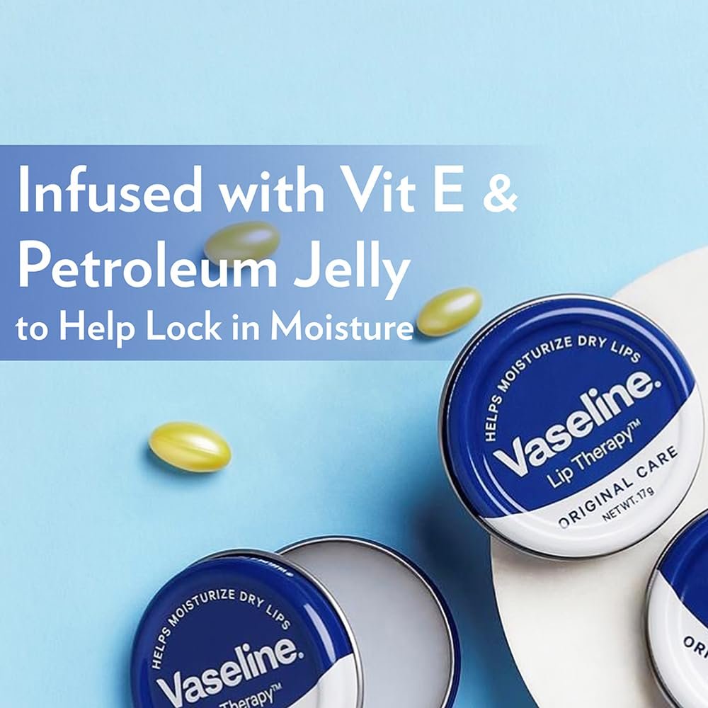 Vaseline Lip Tins Original Care, 17g | Infused with Vitamin E to Hydrate & Moisturize Dry Lips Transparent thumbnail