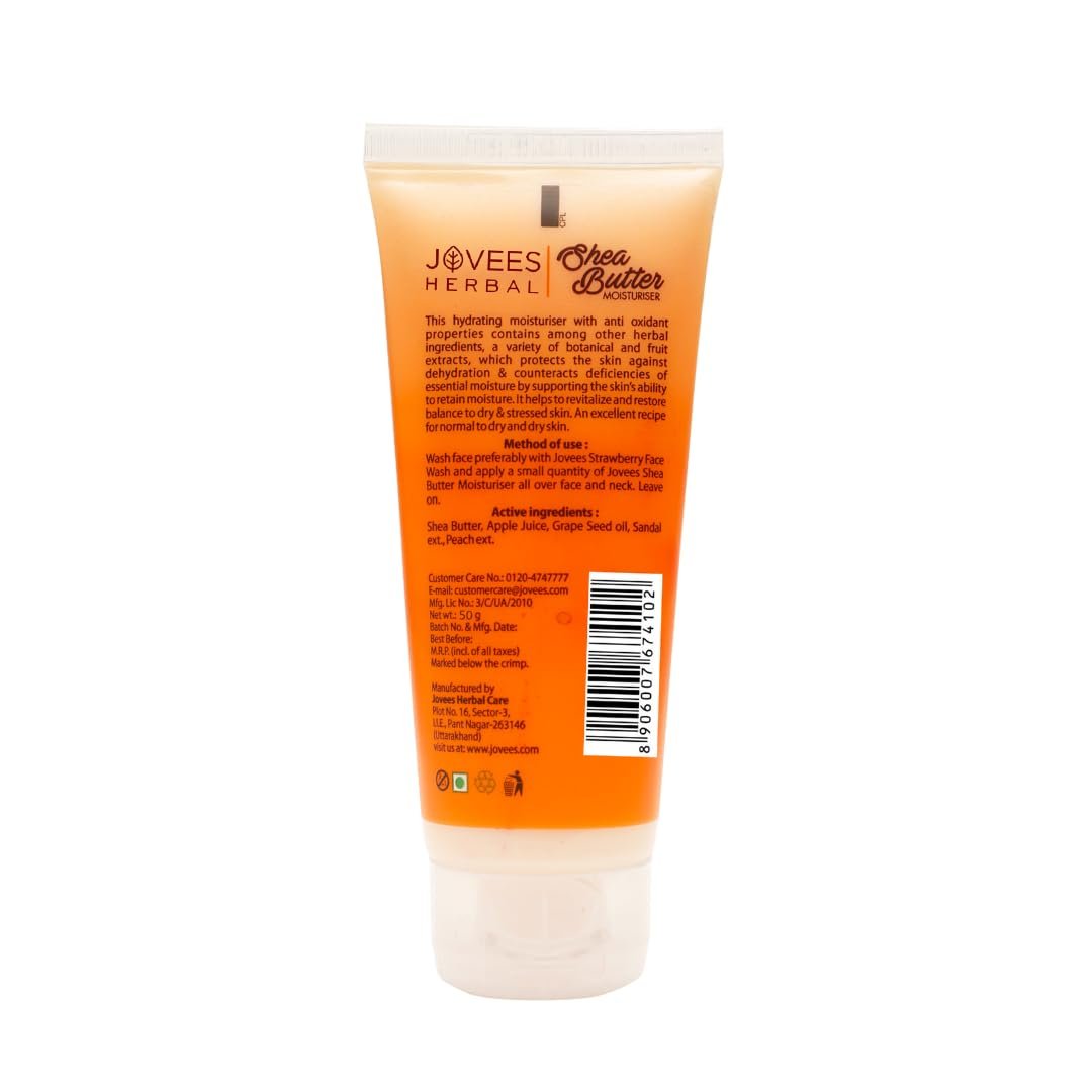 Jovees Herbal Shea Butter Moisturiser | With Shea Butter & Fruit Extracts | Reduces Skin Inflammation & Restores Hydration | For Normal & Dry Skin 50g thumbnail