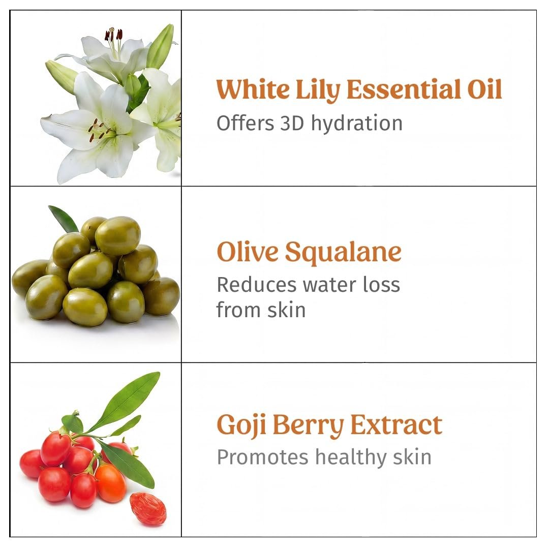 Vilvah Ultra Moisturising Cream for Face | Lightweight, Non-Greasy Moisturiser | Hydration & Skin Barrier Repair| With Olive Squalane, White Lily & Goji Berry | For All Indian Skin Types | 5 thumbnail