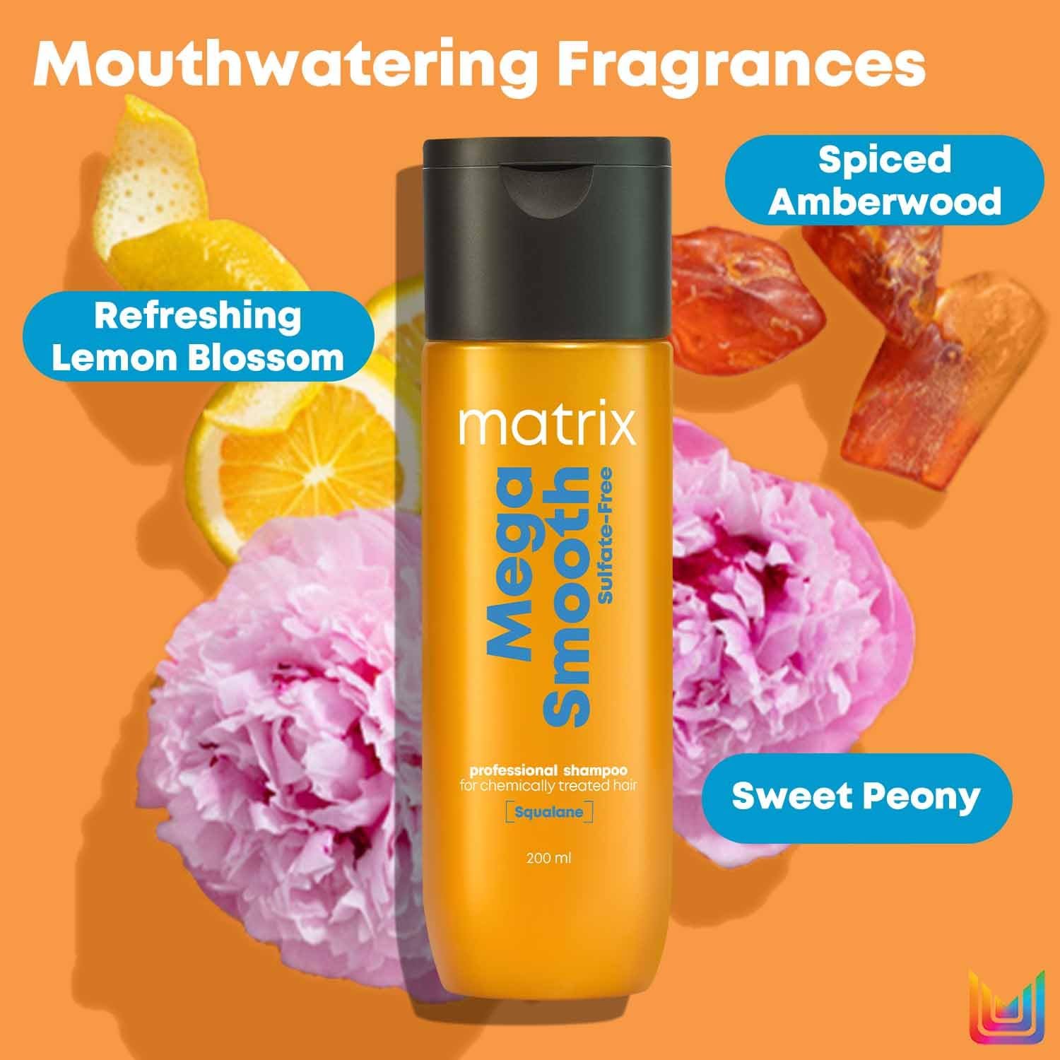 Matrix Professional Mega Smooth Sulfate-free Shampoo with Squalane and Bonding Blend for Gentle Cleansing and Bond Repair| Smoothens Hair | Safe for Chemically Treated Hair thumbnail