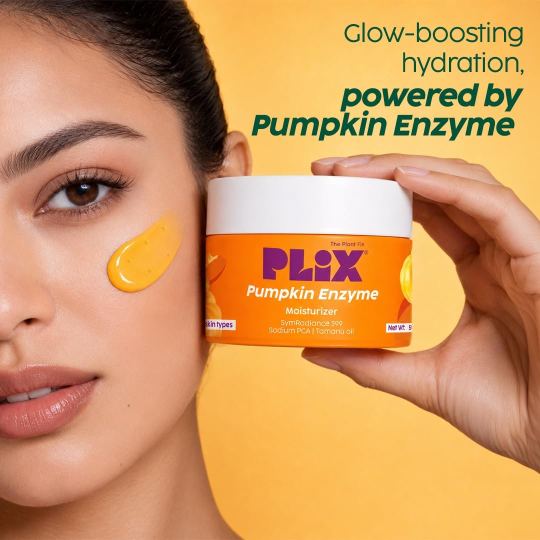 PLIX The Plant Fix Pumpkin Face Moisturizer for Glow-Boosting Hydration | Lightweight Gel Texture, Non-Greasy & Quick Absorbing | All Skin Types thumbnail