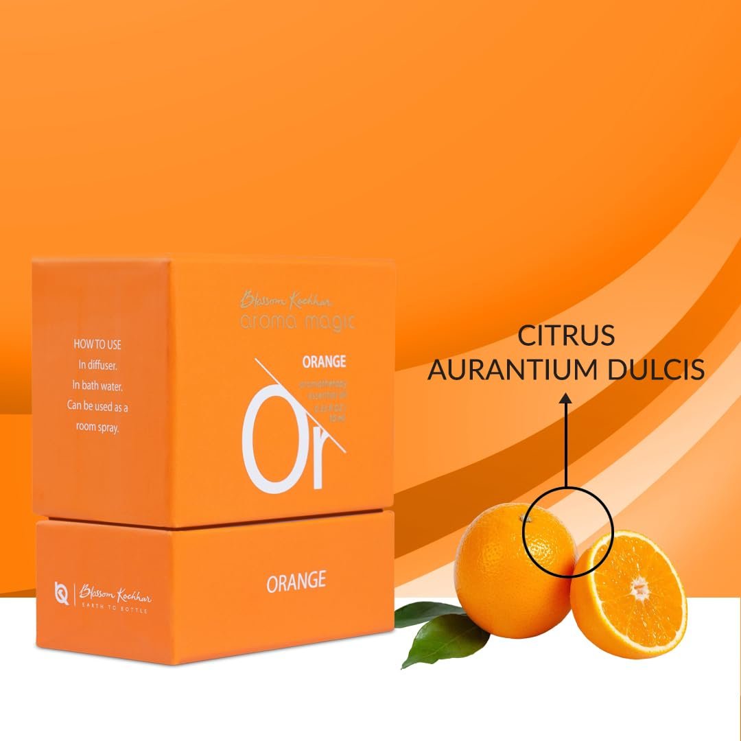 Aroma Magic Orange Essential Oil – Pure Citrus Sinensis | Natural Cleanser & Astringent for Diffusion, Massage & Skin Care – 10ml thumbnail