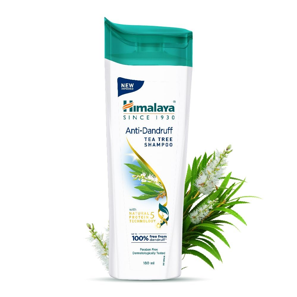 Himalaya Anti-Dandruff Tea Tree Shampoo 180 ml | with Tea Tree oil, Aloe Vera & Natural Proteins | Up to 100% Free From Dandruff | Dermatologically Tested | Non-Drying | For Women & Men thumbnail