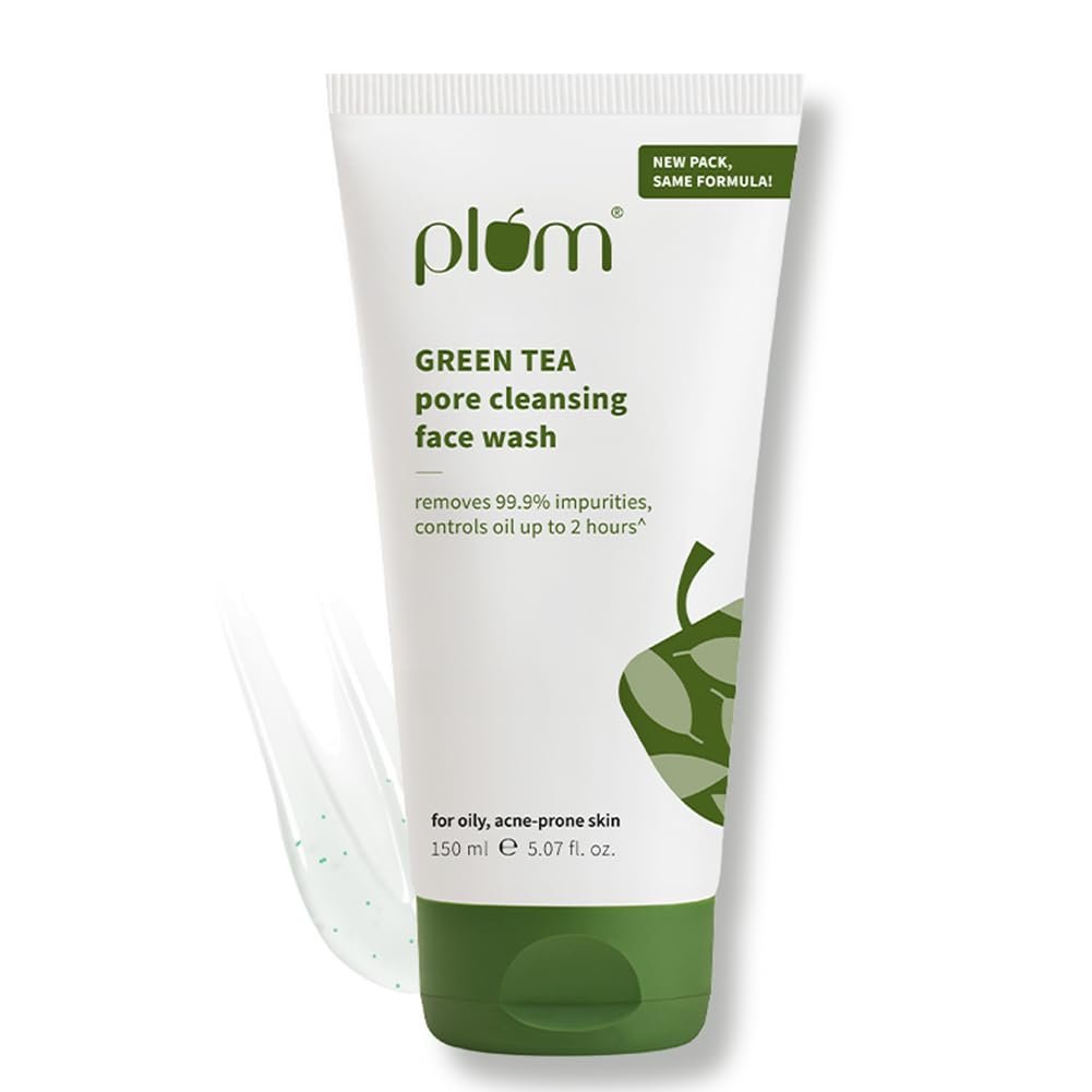 Plum Green Tea Pore Cleansing Face Wash for Oily, Acne Prone, Dry & Combination Skin | with Glycolic Acid