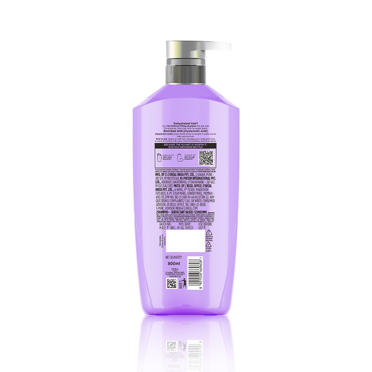 L'Oréal Paris Hyaluron Moisture 72Hr Filling Shampoo - HA, 800ml thumbnail